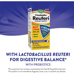Nature'S Way Primadophilus Reuteri Probiotics, 5 Billion CFU, 90 Capsules