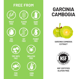 Naturewise Garcinia Cambogia - 60% HCA Concentration Extract, Natural Support for Weight Goals and Energy Levels - Vegan, Non-Gmo, Gluten Free - 180 Capsules[2-6 Month Supply]