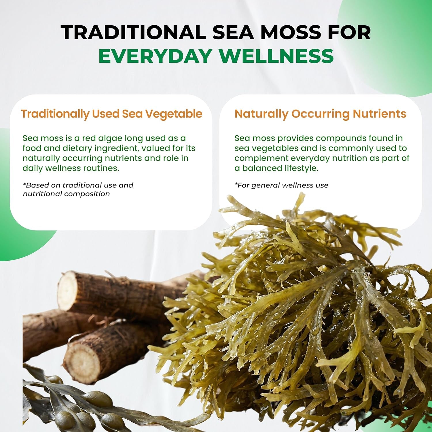 Organic Sea Moss Capsules with Black Seed Oil, Ashwagandha, Burdock Root, Bladderwrack for Immune System, Gut, Skin & Energy (150 Count (Pack of 1))