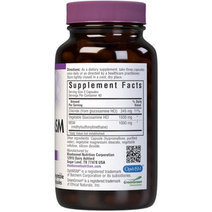 Bluebonnet Vegetarian Glucosamine plus MSM Supplement, 120 Count ('743715011151)