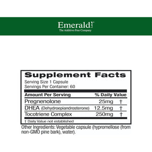 Emerald Labs DHEA 25Mg - Adrenal Support Supplement to Help Hormone Balance* - Includes DHEA - Gluten-Free - 60 Vegetable Capsules (30-Day Supply)