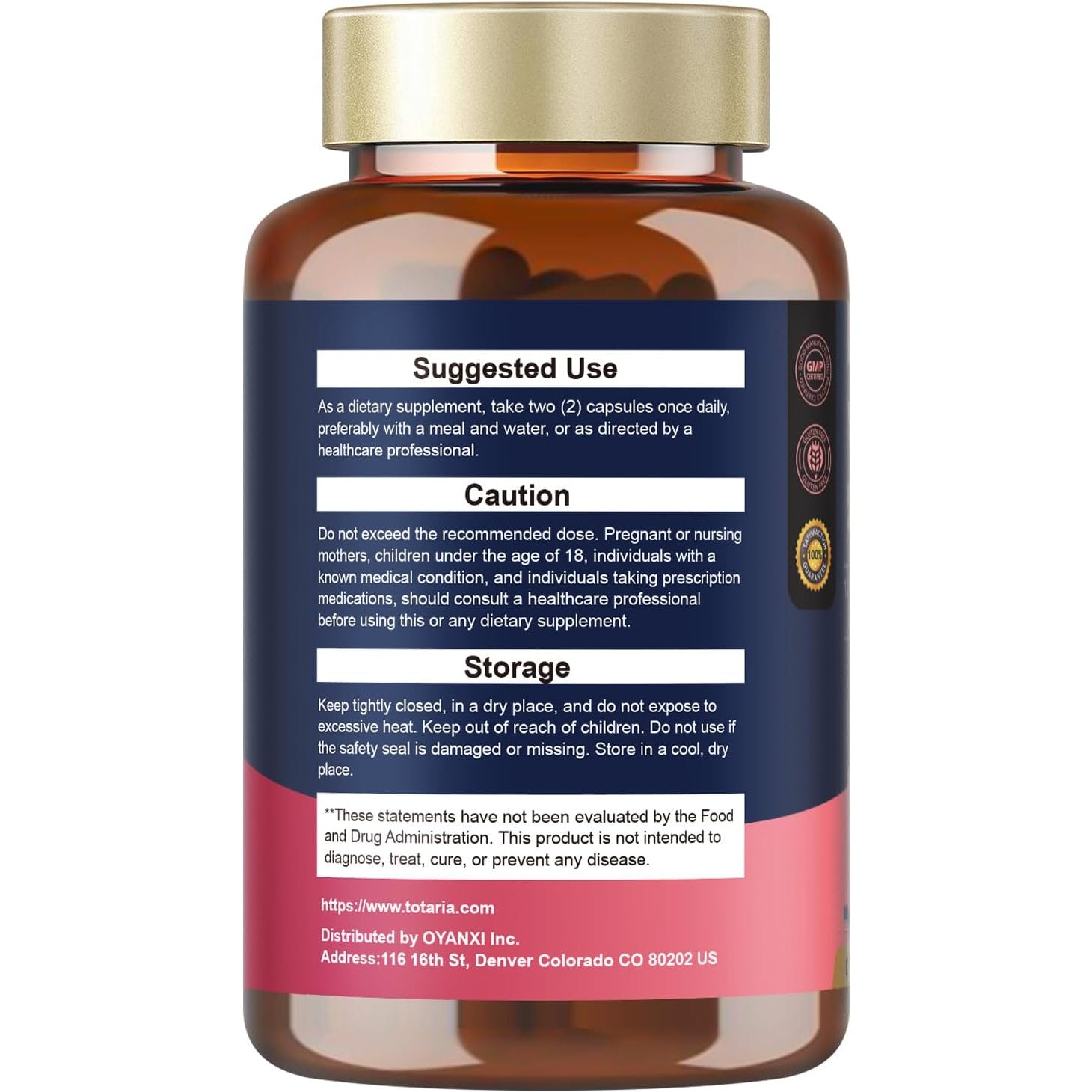 Totaria Probiotics for Women, 120 Billion Women Probiotic, with Akkermansia, Digestive Enzymes & Prebiotics, Cranberry, D-Mannose, for Gut, Vaginal, Urinary, Immune, PH Balance, 120 Vegan Capules