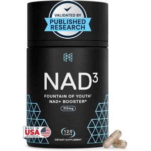 HPN NAD3 Clinical NAD+ Booster, Cellular Health & Natural Energy - NAD Supplement for Healthy Aging, Metabolic Support, NRF2 & Longevity, Nicotinamide Riboside & NMN Alternative, 120Ct, 60-Day Supply