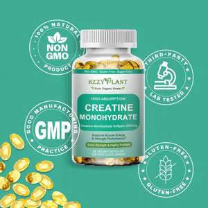 Creatine Softgels - High Absorption Creatine for Women & Men - Creatine Monohydrate 5000Mg for Muscle Strength, Muscle Builder, Energy Boost, Pre-Workout - Sugar Free, Non-Gmo & Gluten Free