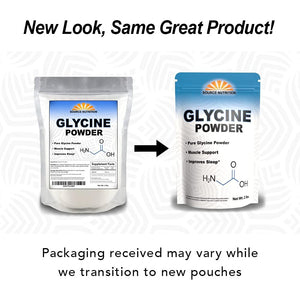 Glycine Powder (2 Lbs) - Promotes Restful Sleep, Muscle Energy and Strength, Memory and Cognition Support (Resealable Bag)