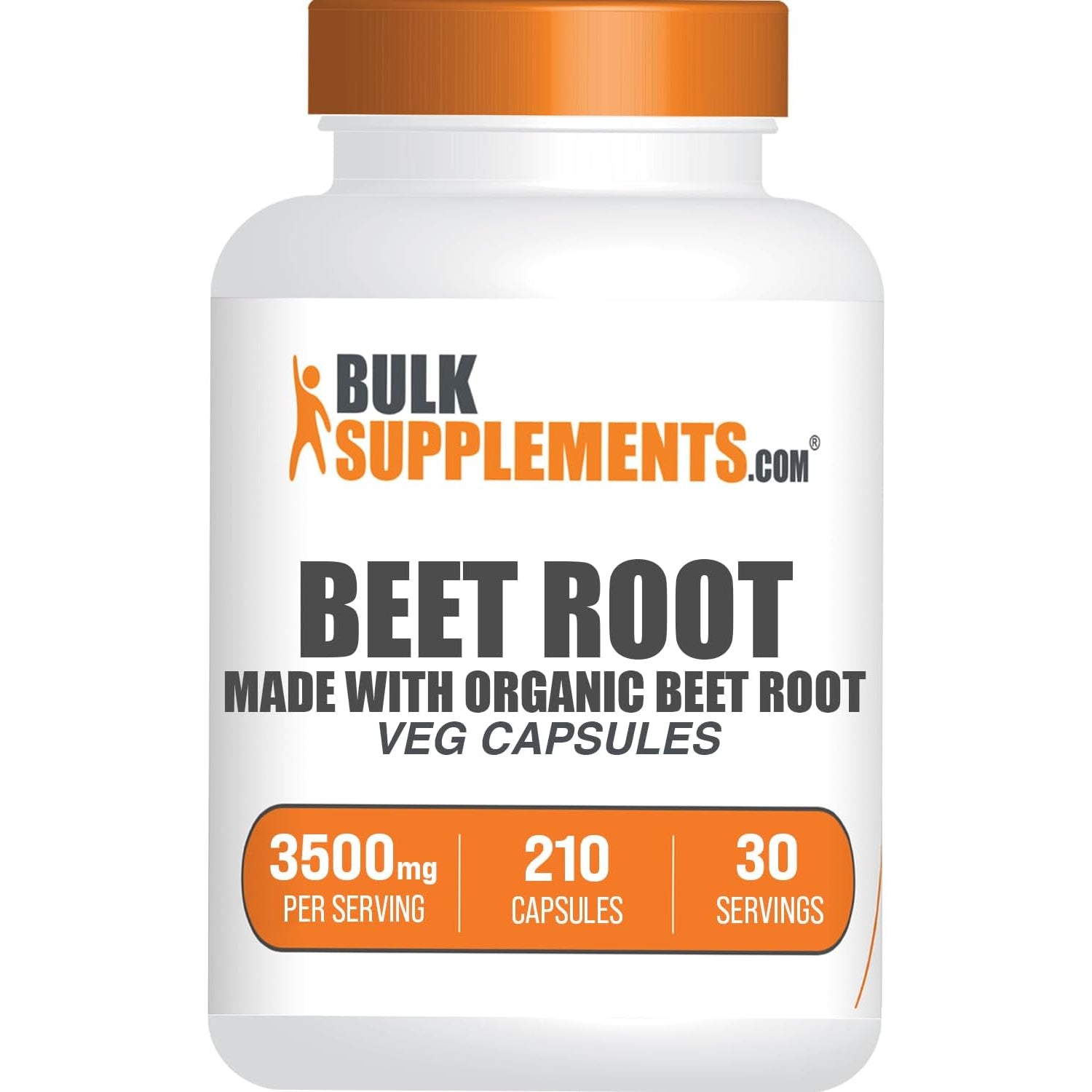 Bulksupplements.Com Beet Root Capsules - Beet Root Supplement, Beet Root Pills - Vegan, Superfood, & Gluten Free - 7 Capsules per Serving, 210 Veg Capsules (Pack of 1)