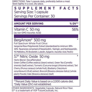 NAOMI Italian Citrus Bergamot 500Mg + Nitric Oxide Support - Supports Healthy Cholesterol, Blood Flow & Circulation Already in Normal Range - Patented Bergamore® & S7® Blend, 30-Day Supply
