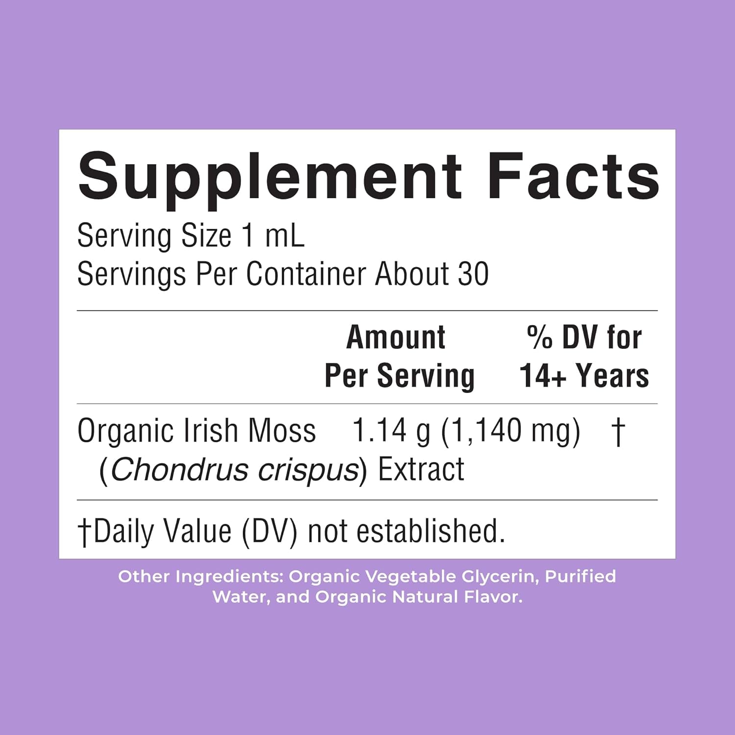 MARYRUTH'S Organic Irish Sea Moss Liquid Drops | Chondrus Crispus | Wild Harvested | Organic Irish Moss Formulated for Adults & Kids Ages 14+ | Unflavored | Sugar Free | Vegan | Non-Gmo | 1 Fl Oz