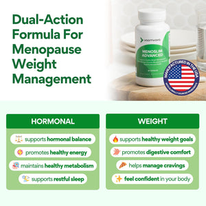 Voomvaya Menopause Weight Loss for Women – Perimenopause & Menopause Supplements for Women – Supports Healthy Metabolism & Overall Wellness Menoslim Advanced 60 Capsules