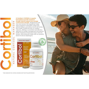 VH Nutrition CORTIBOL | Cortisol Manager* Supplement | Maximum Strength Adrenal Support* for Men and Women | Rhodiola, Cordyceps, and Eleuthero | 60 Capsules