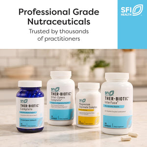 SFI Health Klaire Labs Ther-Biotic Interfase plus - anti Biofilm Enzymes with EDTA to Support Gut Flora, Toxin Cleanse & Full Body Detox - Promote Biofilm Matrix Disruption (120 Capsules)