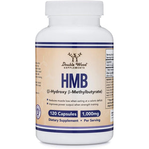 Double Wood Supplements HMB Supplement, Third Party Tested, Non-Gmo, Gluten Free, 120 Capsules, 1000Mg per Serving, 500Mg per Capsule