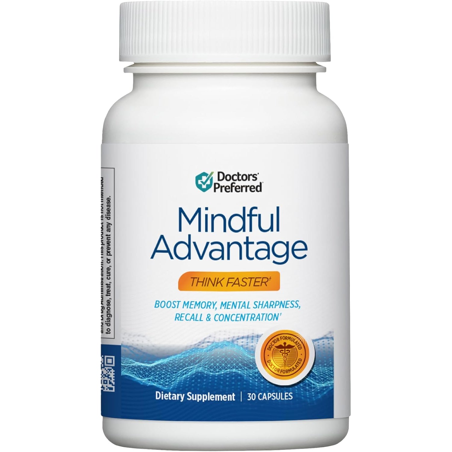 DOCTORS' PREFERRED Mindful Advantage Brain Supplements for Memory and Focus - Boost Memory, Mental Sharpness, Recall & Concentration - 30 Count