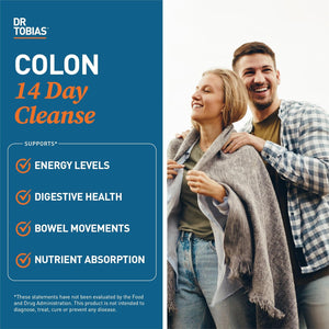 Dr. Tobias Colon Cleanse - Constipation Relief & Gut Health Support for Women & Men | 14 Day Colon Cleanser for a Gentle Colon Detox & Gut Flush - 28 Capsules (1-2 Daily)