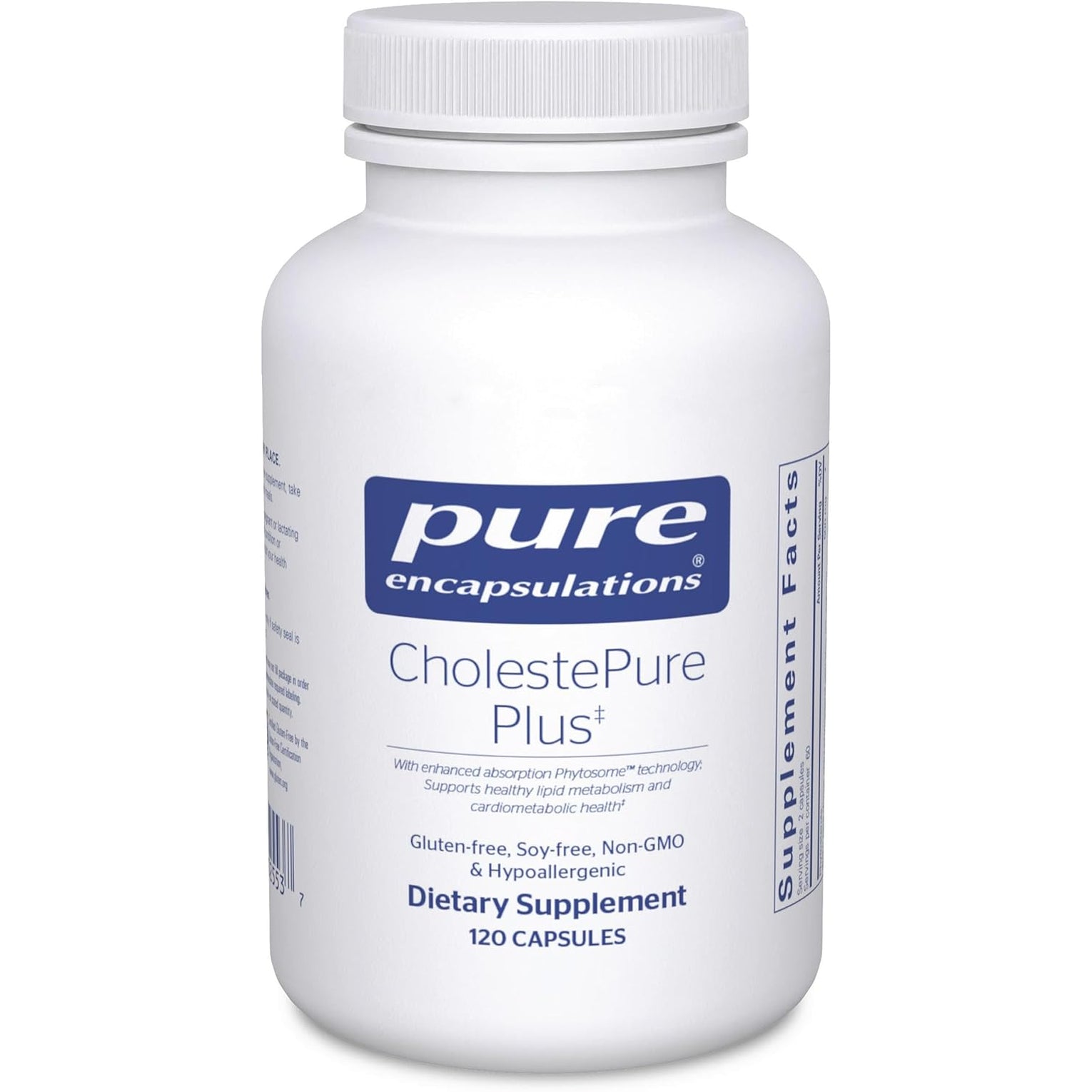 Pure Encapsulations Cholestepure plus 120'S - Supports Lipid Metabolism & Heart Health* - Berberine Supplement - with Citrus Bergamot - Gluten Free & Non-Gmo - 120 Capsules