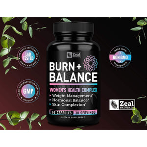 Zeal Naturals Weight Loss Support for Women + Daily Balance Vitamins (Iron, Vitamin D, Setria®, Folate) Premium Diet Support Pills for Women+ Multivitamin and Hormone Support