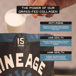 Lineage Provisions 100% Grass Fed Collagen Powder UNFLAVORED – Hydrolyzed Bovine Collagen Peptides with Trachea, Scapula, Eggshell Membrane – Collagen Protein Powder with Vitamin C – 30 Servings