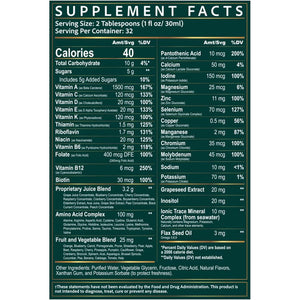 Wellgenix Balanced Essentials Liquid Multivitamin Dietary Supplement with Vitamins and Minerals – Berry Flavor – 32 Fl Oz