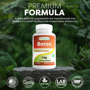 Best Naturals Boron Supplements 5 Mg 240 Tablets (240 Count (Pack of 1))