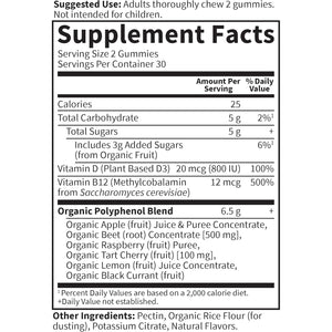 Garden of Life Organic Beet Root Gummies Made from Pectin with Antioxidants, Vitamin C, Vitamin D & B12 for Heart Health & Energy – BEETS Gummies – Vegan, Gluten Free, Non GMO, Raspberry, 30 Servings
