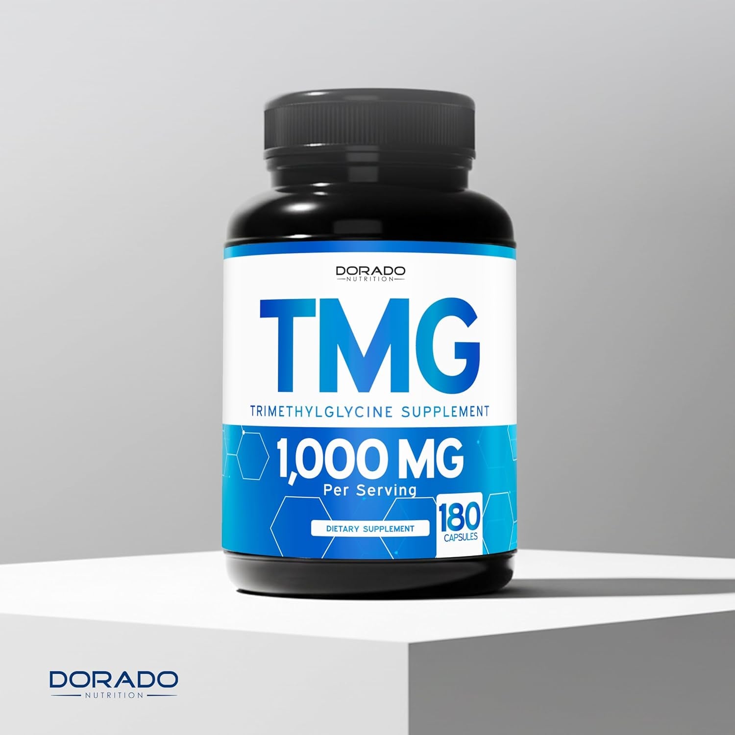 TMG Trimethylglycine Supplement 1,000Mg per Serving (3 Month Supply) - TMG Supplements for Homocysteine Control - as Betaine Anhydrous - Vegan, Third Party Tested & Non GMO - USA Made - (180 Capsules)