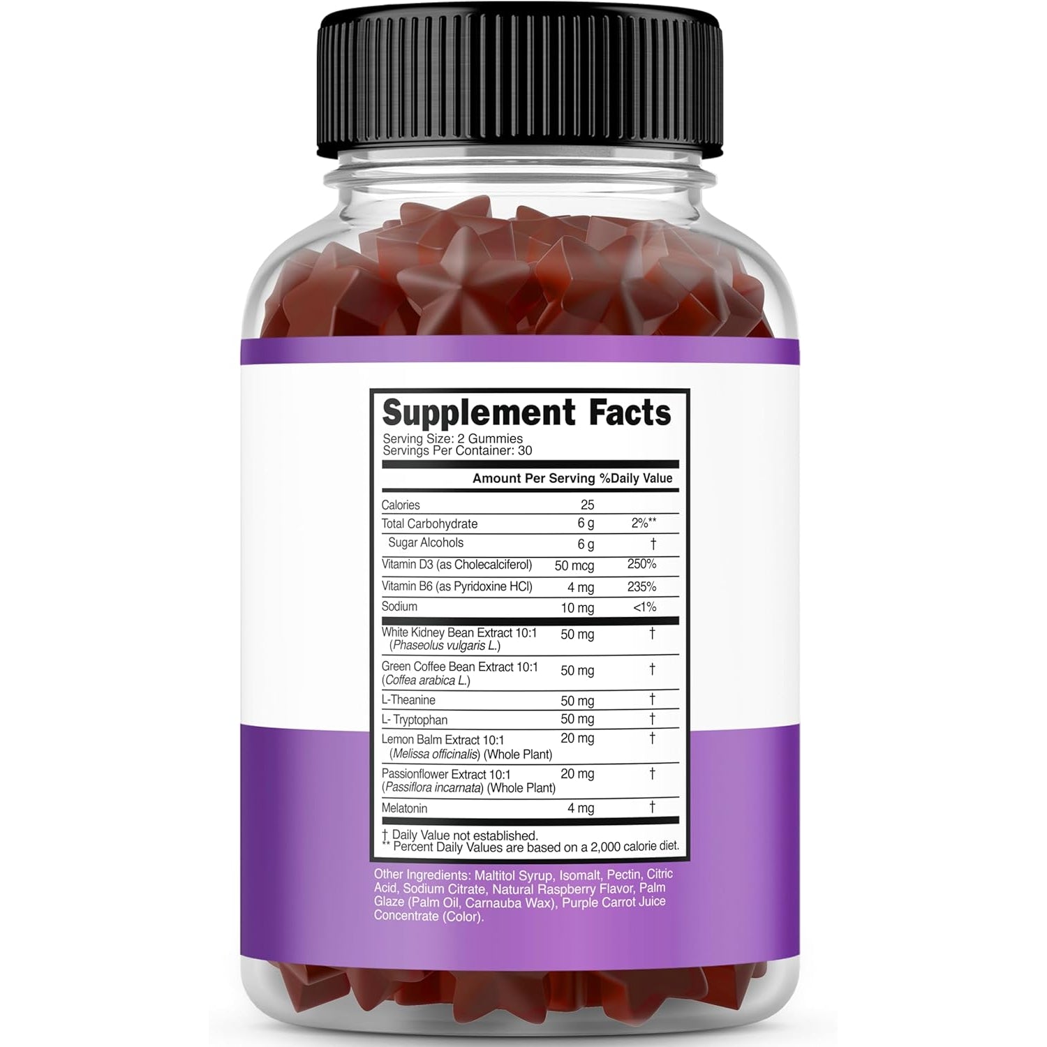 Night Time Fat Burner Gummies (60 Count) Weight Loss & Metabolism - Sugar-Free - Delicious Raspberry Flavored Melatonin Supplement Gummies - Vegan Safe - Third Party Tested - Made in USA