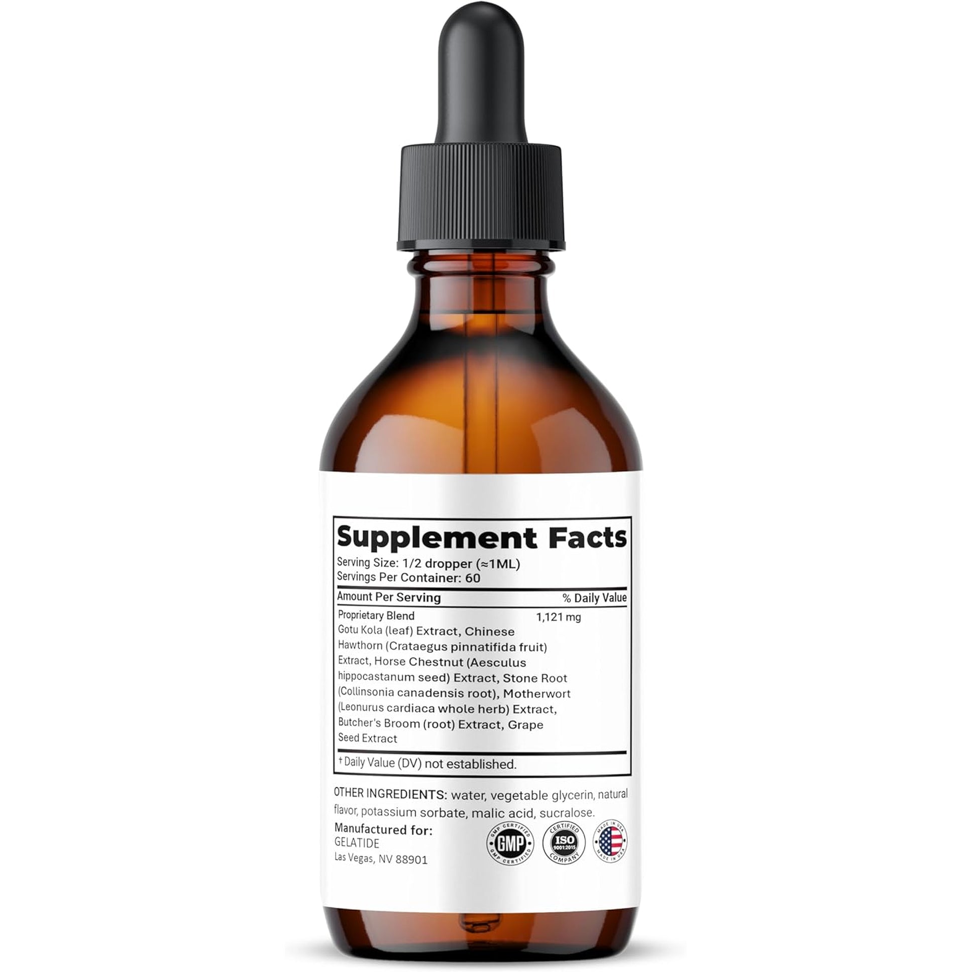 Gelatide Drops, Maximum Potency Supplement, Gela Tide Liquid Extract Advanced Premium Formula, All Natural for Men and Women 60 ML (2)