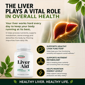 LIVERITE Liver Aid 2-Pack 120 Tablets (Total 240Ct) Supports Healthy Liver Function, Cleansing, Energy & Daily Wellness