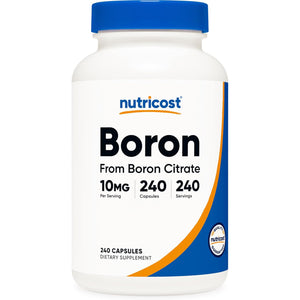 Nutricost Boron Capsules 10Mg, 240 Vegetarian Capsules, Gluten Free and Non-Gmo