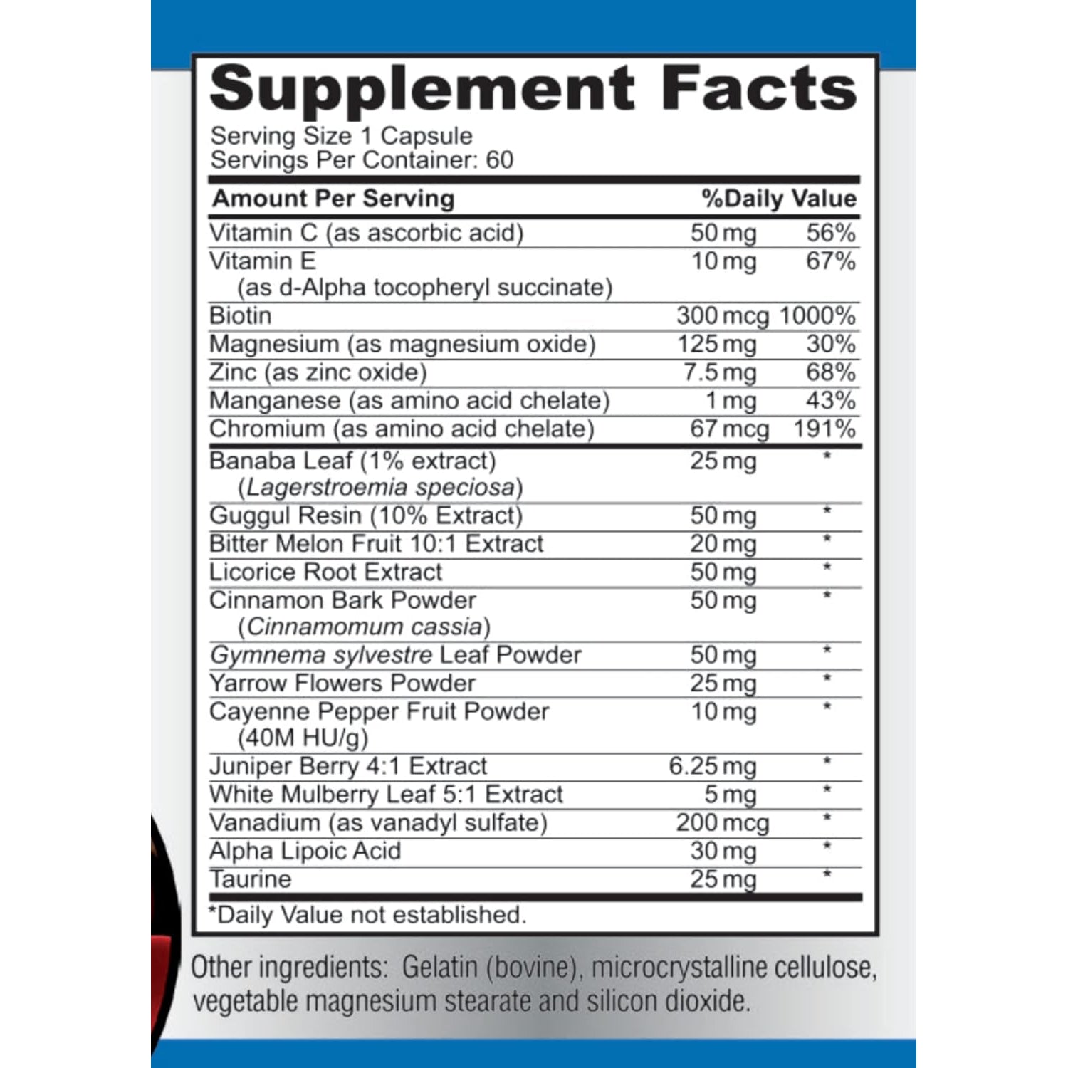 YUMMYVITE Sugar Support Supplement with Cinnamon, Chromium, Mulberry, Alpha Lipoic Acid - 20 Herbs & Vitamins - Non-Gmo, 60 Capsules