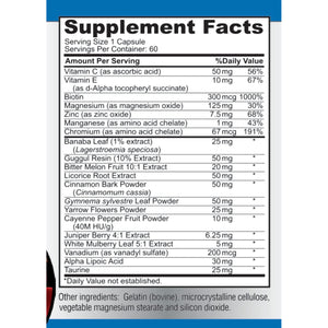 YUMMYVITE Sugar Support Supplement with Cinnamon, Chromium, Mulberry, Alpha Lipoic Acid - 20 Herbs & Vitamins - Non-Gmo, 60 Capsules