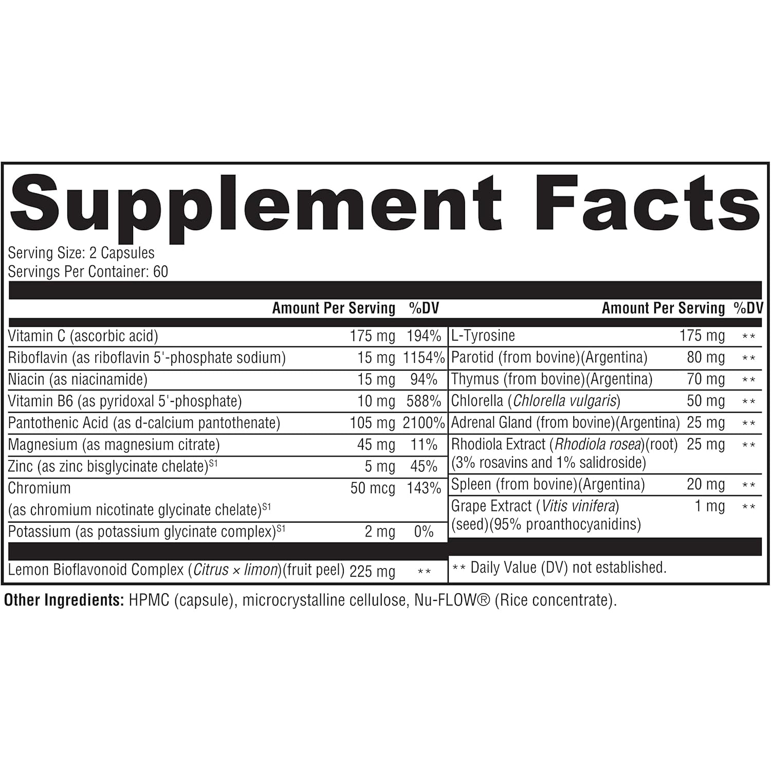 Dr. Westin Childs Thyroid Adrenal Reset Complex | Herbal Support Supplement with Glandulars & Rhodiola (Adaptogens) for Stress, Cortisol, Fatigue, Energy in Women & Men with Hypothyroidism 120 Ct