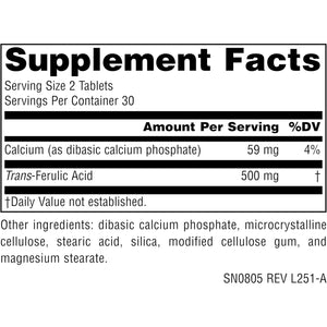 Source Naturals Athletic Series, Trans-Ferulic Acid, Antioxidant Support* - 250Mg -60 Tablets