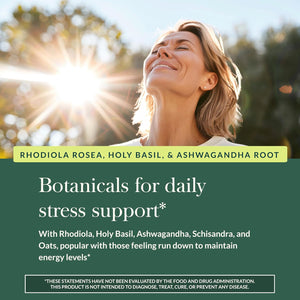 Gaia Herbs Stress Response Supplements - Supports Relaxation & Healthy Stress Response* - with Rhodiola, Holy Basil, Ashwagandha & More - 30 Vegan Liquid Phyto-Caps (15 Servings)