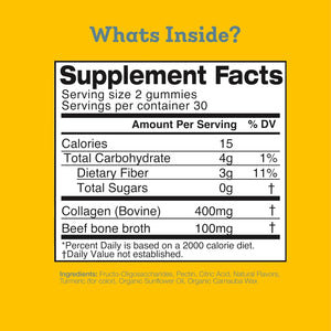 Dr. Kellyann Collagen + Bone Broth Gummies, Lemon | Gut, Skin, Joint & Hair Support | Grass-Fed Beef | Non-Gmo, Dairy-Free, Soy-Free | 60 Gummies