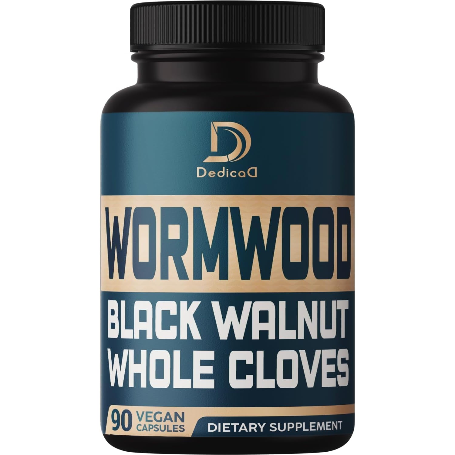 DEDICAD 12In1 Wormwood Black Walnut Clove Capsules - Immune, and Mood Support - 3 Month Supply - 90 Vegan Capsules