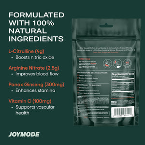JOYMODE Sexual Performance Booster for Men – Fast-Acting Erection & Libido Support with L-Arginine, L-Citrulline & Ginseng – Premium On-Demand Male Enhancing Supplement Powder