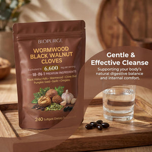 BIOPURGE Wormwood Black Walnut Softgels – 18-In-1 Premium Herbal Complex, with Clove, Garlic, Turmeric, Pumpkin Seed, Oregano, Berberine, Digestive & Gut Balance Support
