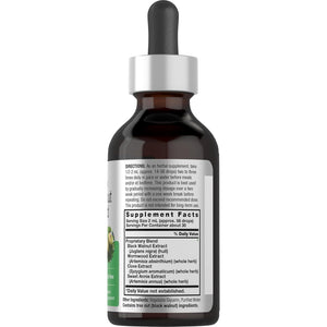 Horbäach Black Walnut Hull Wormwood Extract Tincture | 2 Fl Oz | Alcohol Free Liquid | Vegetarian, Non-Gmo & Gluten Free Supplement