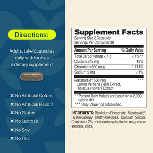 Nature'S Wonder Daily GLP-1 Support Supplement, Supports Healthy Weight Management & Appetite Control*, Includes Clinically Studied Metabolaid | 60 Capsules, 30 Day Supply