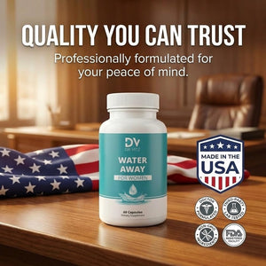 Water Away for Women – Diuretic Water Pills for Weight Control & Debloating – Natural Bloat Relief with Green Tea, Cranberry & Dandelion – Water Retention Support – 60 Capsules