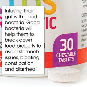 Silver Fern Brand Kids Ultimate Probiotic - 1 Bottle - 30 Chewable Tablets - Sugar & Gluten Free - Children'S Dietary Supplement - DNA & Survivability Verified - Digestive & Immune Support