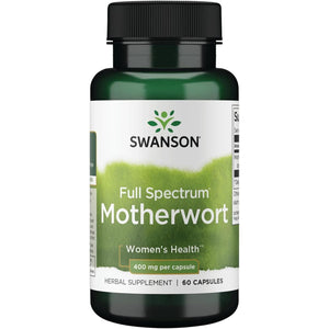 Swanson Motherwort - Herbal Supplement Traditionally Used to Promote Heart Health, Endocrine Function & Digestive Health - Natural Formula Promoting Wellness for Women - (60 Capsules, 400Mg Each)