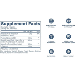 Revive MD Cortisol Manager, 90 Vegetarian Capsules - Cortisol Supplement W/Magnesium & L-Theanine Support Health, Focus, Energy, Fatigue, & Adrenal Gland Function - Vegan & Gluten-Free (30 Servings)
