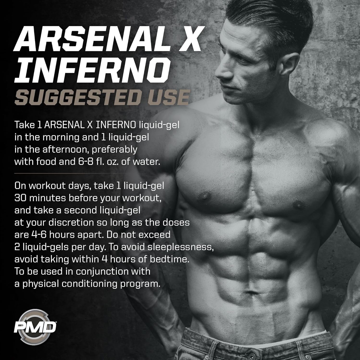 PMD Sports Arsenal X Inferno Superior Fast-Acting Liquid Gel Thermogenic Dietary Supplement - Fat Burner and Muscle Maintenance - Increase Metabolism and Energy Booster - 120 Liquid Gels