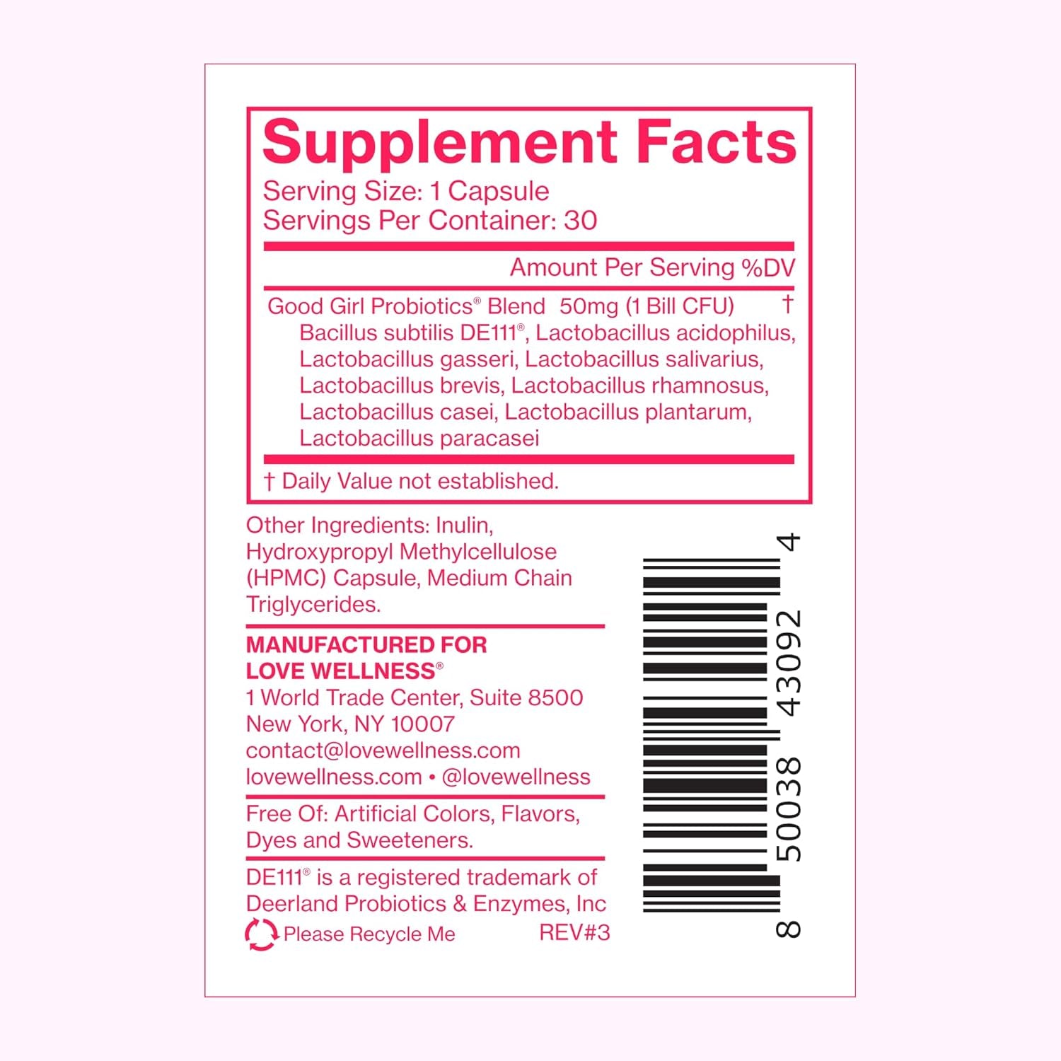Love Wellness Good Girl Probiotics and Healthy V Vitamin | Womens Wellness Duo | Womens Probiotics Supplements for Ph Balance and Vaginal Health