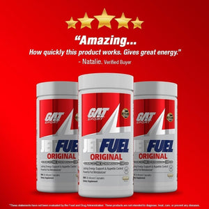GAT SPORT Jetfuel Original - Weight Loss Supplement, Energy Booster, Fat Burner, Appetite Suppressant (144 Capsules)