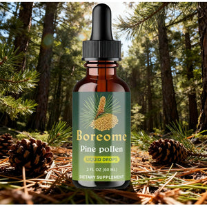 Pine Pollen Tincture - Pine Pollen Powder Liquid Drops for Men & Women - Vegan, Sugar & Alcohol-Free Supplement - 2 Fl Oz