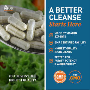 Dr. Tobias Colon Cleanse - Constipation Relief & Gut Health Support for Women & Men | 14 Day Colon Cleanser for a Gentle Colon Detox & Gut Flush - 28 Capsules (1-2 Daily)