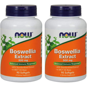 NOW Foods Boswellia Extract 500 Mg Softgels, 90 Count X 2